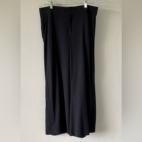 Athleta Tribeca Crop Pants Wide Leg Athleisure Black 10 Tall - Picture 4 of 14